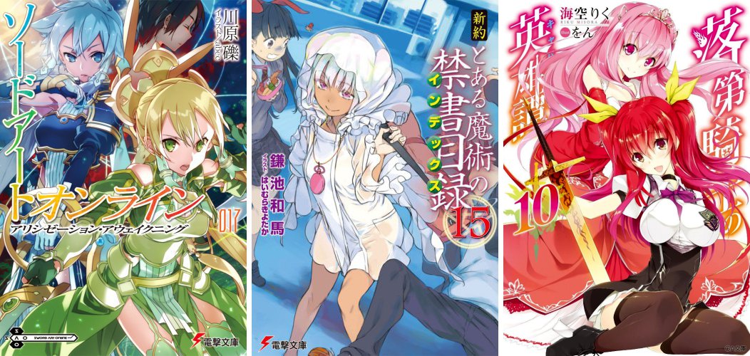Sword Art Online 17 - A certain Magical Index New Testament 15 - Rakudai Kishi no Cavalry 10 Sword Art Online 17 A certain Magical Index New Testament 15 Rakudai Kishi no Cavalry 10